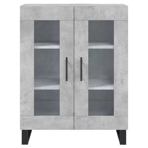 Betonszürke szerelt fa magasszekrény 69,5 x 34 x 180 cm