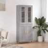 Szürke sonoma szerelt fa magasszekrény 69,5 x 34 x 180 cm