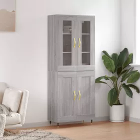 Szürke sonoma szerelt fa magasszekrény 69,5 x 34 x 180 cm