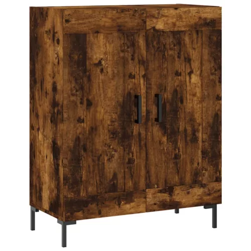 Füstös tölgy színű szerelt fa magasszekrény 69,5 x 34 x 180 cm