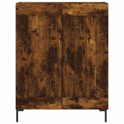 Füstös tölgy színű szerelt fa magasszekrény 69,5 x 34 x 180 cm