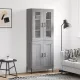 Szürke sonoma szerelt fa magasszekrény 69,5 x 34 x 180 cm