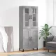 Betonszürke szerelt fa magasszekrény 69,5 x 34 x 180 cm