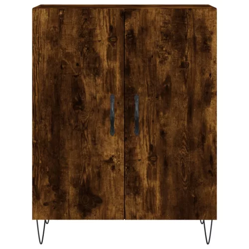 Füstös tölgy színű szerelt fa magasszekrény 69,5 x 34 x 180 cm