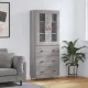 Szürke sonoma szerelt fa magasszekrény 69,5 x 34 x 180 cm