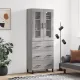 Szürke sonoma szerelt fa magasszekrény 69,5 x 34 x 180 cm