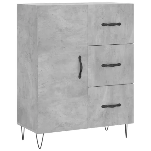 Betonszürke szerelt fa magasszekrény 69,5 x 34 x 180 cm