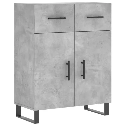 Betonszürke szerelt fa magasszekrény 69,5 x 34 x 180 cm