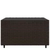 Barna polyrattan négyzet alakú kerti dohányzóasztal 50x50x30 cm