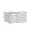 Barna polyrattan négyzet alakú kerti dohányzóasztal 50x50x30 cm