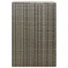 Szürke polyrattan kerekes kukatároló fészer 70 x 80 x 117 cm