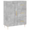 Betonszürke szerelt fa magasszekrény 69,5 x 34 x 180 cm