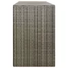 Szürke polyrattan hármas kerekeskuka tárolófészer 207x80x117 cm