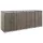 Szürke polyrattan négyes kerekeskuka tárolófészer 274x80x117 cm