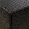 Fekete polyrattan kerti tárolószekrény 100 x 55,5 x 80 cm