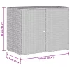 Fekete polyrattan kerti tárolószekrény 100 x 55,5 x 80 cm