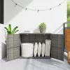 Szürke polyrattan kerti tárolószekrény 100 x 55,5 x 80 cm