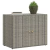 Szürke polyrattan kerti tárolószekrény 100 x 55,5 x 80 cm