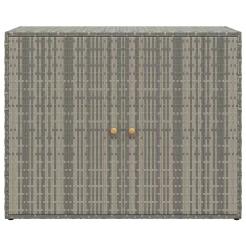 Szürke polyrattan kerti tárolószekrény 100 x 55,5 x 80 cm