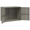 Szürke polyrattan kerti tárolószekrény 100 x 55,5 x 80 cm