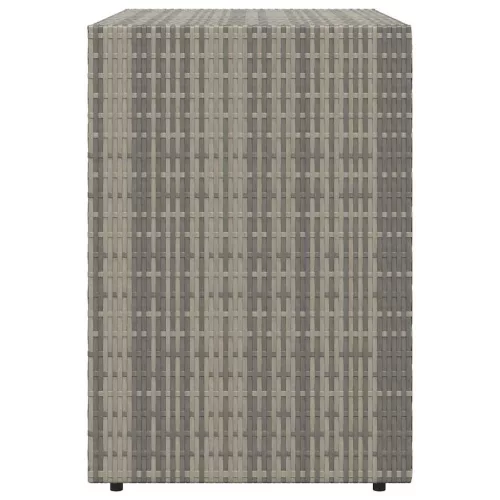 Szürke polyrattan kerti tárolószekrény 100 x 55,5 x 80 cm