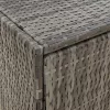 Szürke polyrattan kerti tárolószekrény 100 x 55,5 x 80 cm