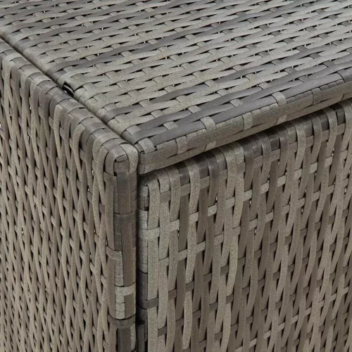 Szürke polyrattan kerti tárolószekrény 100 x 55,5 x 80 cm