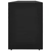 Fekete polyrattan kerti tárolószekrény 198 x 55,5 x 80 cm