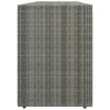 Szürke polyrattan kerti tárolószekrény 198 x 55,5 x 80 cm