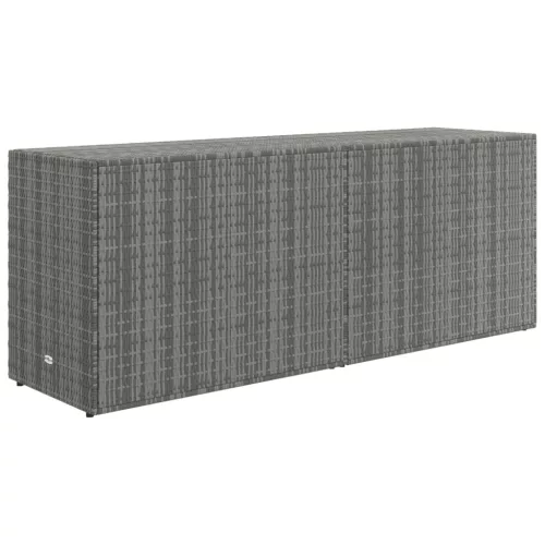 Szürke polyrattan kerti tárolószekrény 198 x 55,5 x 80 cm