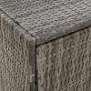 Szürke polyrattan kerti tárolószekrény 198 x 55,5 x 80 cm