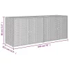 Szürke polyrattan kerti tárolószekrény 198 x 55,5 x 80 cm