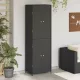 Fekete polyrattan kerti tárolószekrény 59 x 40 x 180 cm