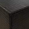 Fekete polyrattan kerti tárolószekrény 59 x 40 x 180 cm
