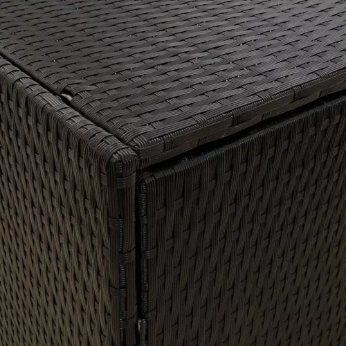 Fekete polyrattan kerti tárolószekrény 59 x 40 x 180 cm
