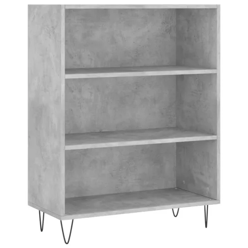 Betonszürke szerelt fa magasszekrény 69,5 x 34 x 180 cm