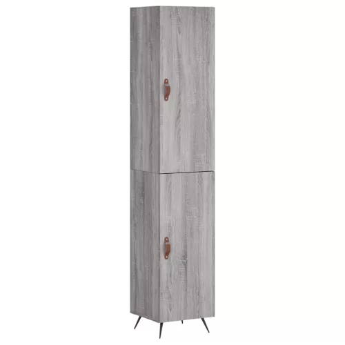 Szürke sonoma szerelt fa magasszekrény 34,5 x 34 x 180 cm