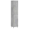 Betonszürke szerelt fa magasszekrény 34,5x34x180 cm