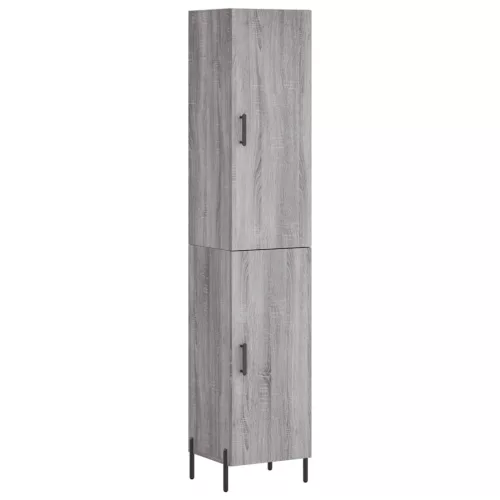 Szürke sonoma szerelt fa magasszekrény 34,5 x 34 x 180 cm