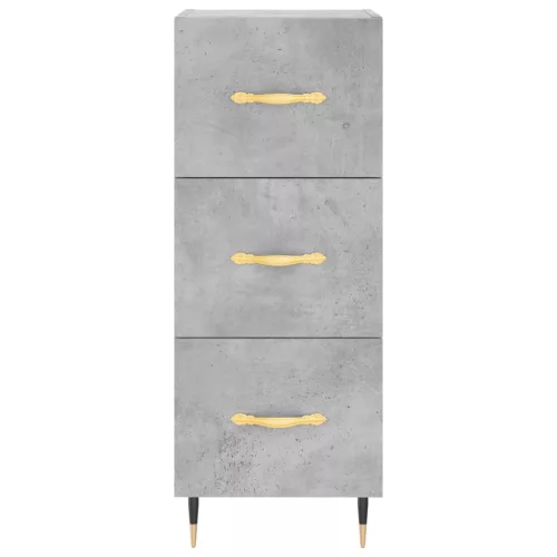 Betonszürke szerelt fa magasszekrény 34,5x34x180 cm