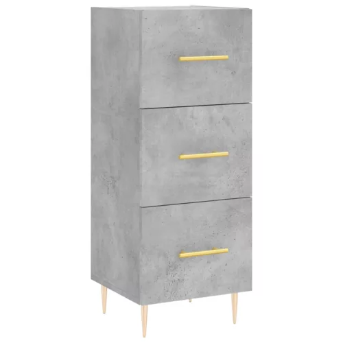 Betonszürke szerelt fa magasszekrény 34,5x34x180 cm