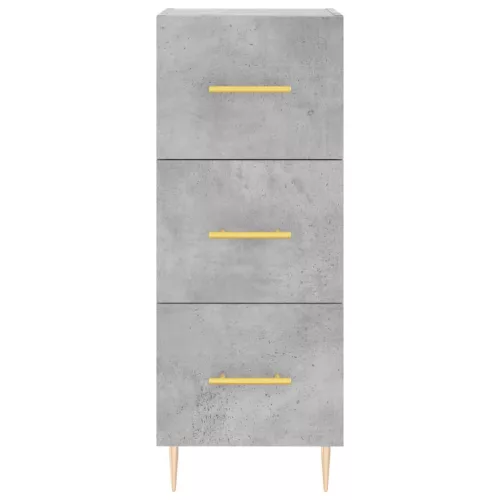 Betonszürke szerelt fa magasszekrény 34,5x34x180 cm