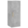 Betonszürke szerelt fa magasszekrény 34,5x34x180 cm