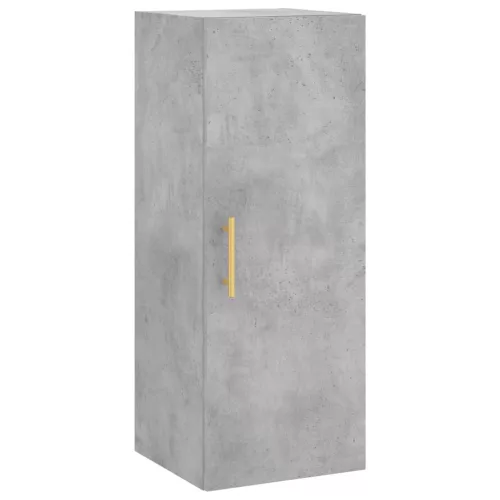 Betonszürke szerelt fa magasszekrény 34,5x34x180 cm