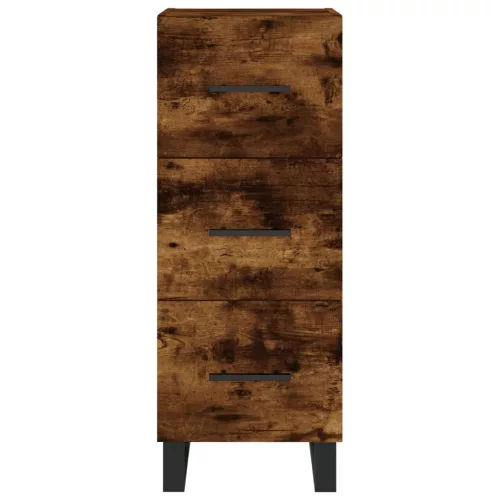 Füstös tölgy színű szerelt fa magasszekrény 34,5x34x180 cm