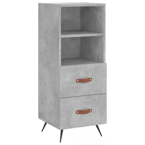 Betonszürke szerelt fa magasszekrény 34,5x34x180 cm