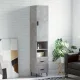 Betonszürke szerelt fa magasszekrény 34,5x34x180 cm
