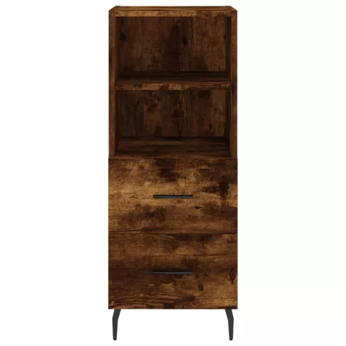 Füstös tölgy színű szerelt fa magasszekrény 34,5x34x180 cm