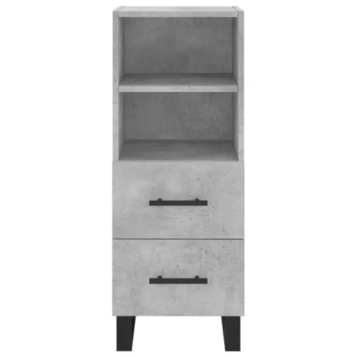 Betonszürke szerelt fa magasszekrény 34,5x34x180 cm