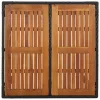Fekete polyrattan falapos kerti asztal 90 x 90 x 75 cm